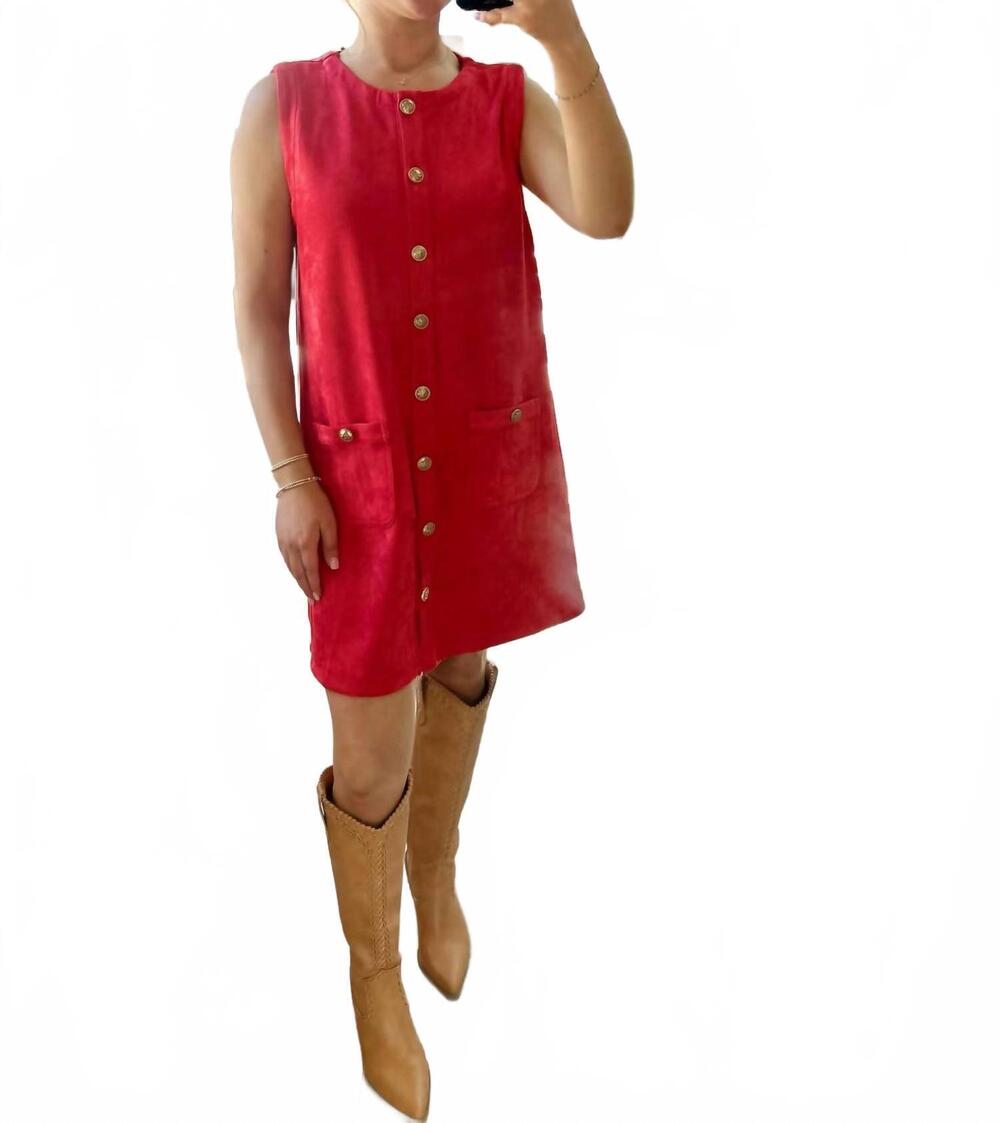 NEW JODIFL santa baby suede dress in red